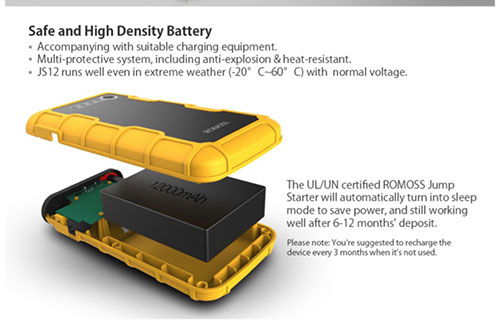 پاوربانک و جامپ استارتر خودرو روموس Romoss Primus JS12