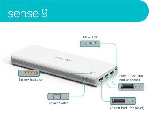 پاوربانک 25000 میلی آمپر روموس مدل Romoss Sense 9 PHA0