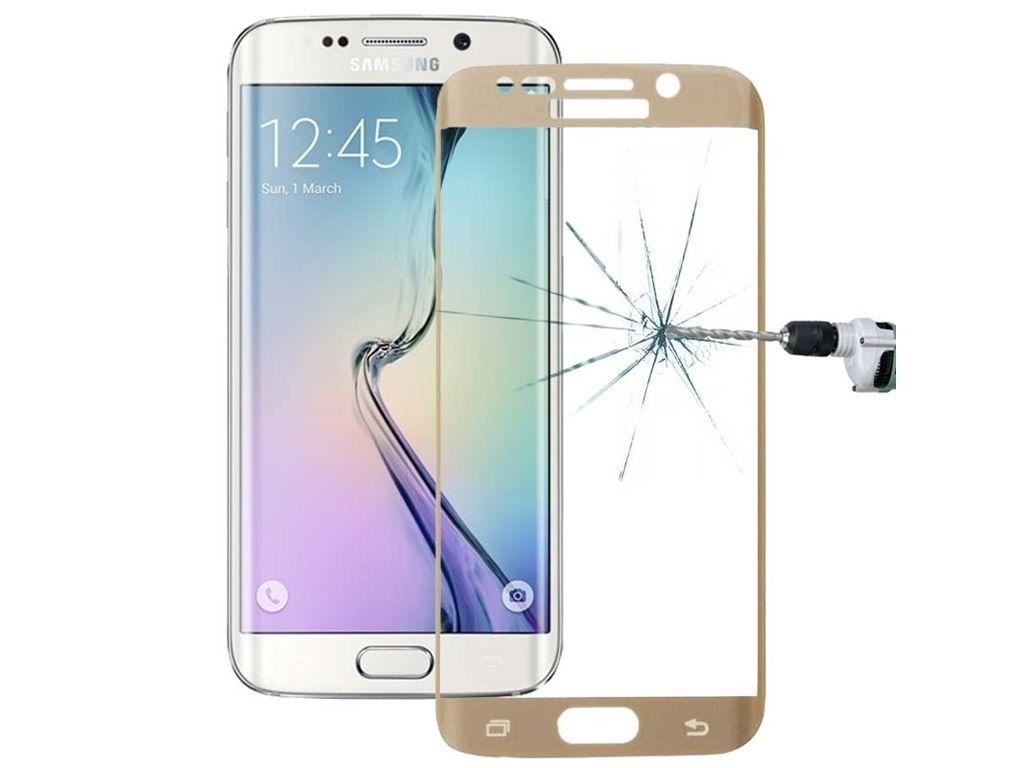 محافظ صفحه نمایش شیشه ای رنگی 3D و خمیده Samsung Galaxy S6 Edge