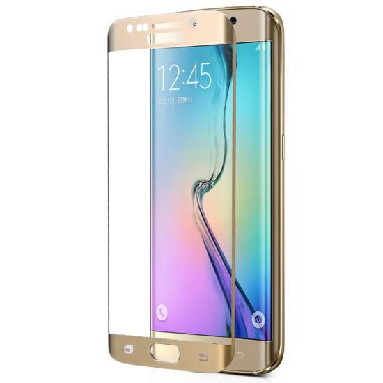 محافظ صفحه نمایش شیشه ای رنگی 3D و خمیده Samsung Galaxy S6 Edge