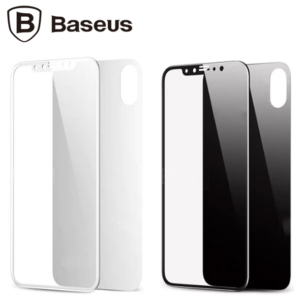 محافظ صفحه نمایش شیشه ای پشت و رو بیسوس آیفون Baseus Glass Film Set Apple iPhone X