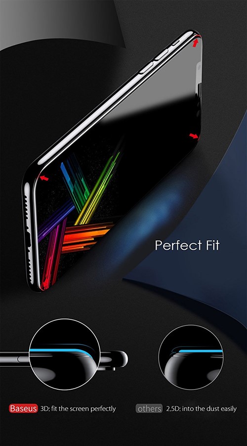 محافظ صفحه نمایش شیشه ای بیسوس آیفون Baseus Silk-screen Anti-blue Apple iPhone X