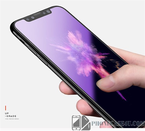 محافظ صفحه نمایش شیشه ای تمام صفحه و خمیده تمام چسب مناسب Apple iPhone X