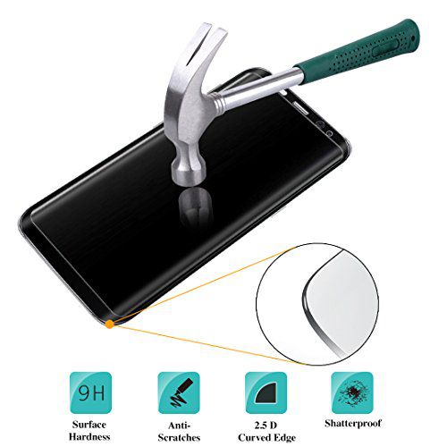 محافظ صفحه نمایش شیشه ای 3D و خمیده مارک V-Like مناسب Samsung S8 Plus