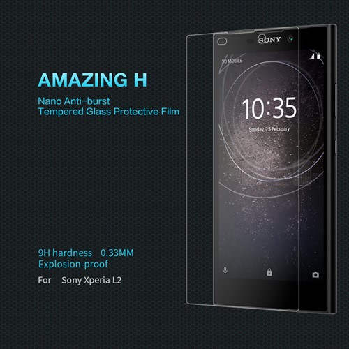 محافظ صفحه نمایش شیشه ای نیلکین سونی Nillkin H Glass Sony Xperia L2