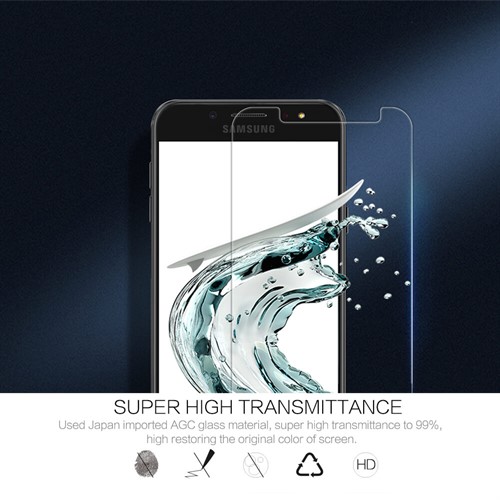 محافظ صفحه نمایش شیشه ای نیلکین سامسونگ Nillkin H+ Pro Glass Samsung Galaxy C8/J7 Plus