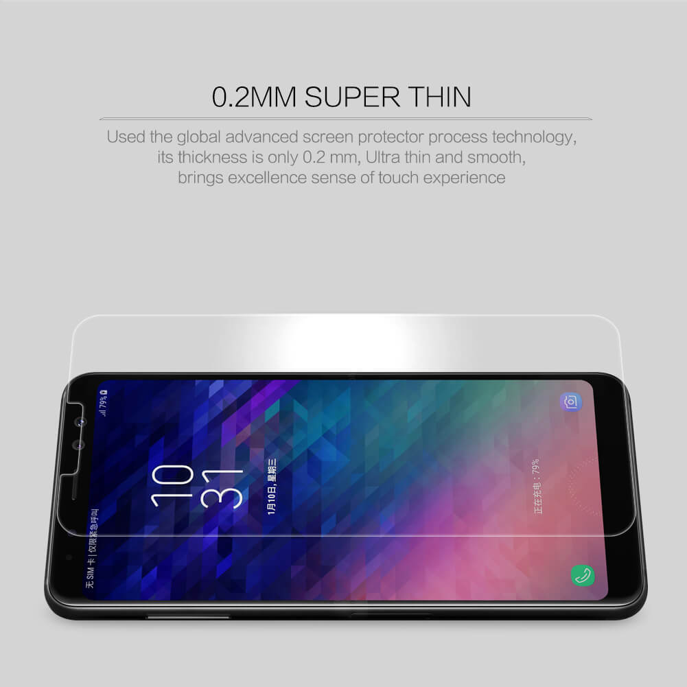 محافظ صفحه نمایش شیشه ای نیلکین سامسونگ Nillkin H+ Pro Glass Samsung Galaxy A8 2018