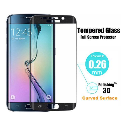 محافظ صفحه نمایش شیشه ای رنگی 3D و خمیده Samsung Galaxy S6 Edge