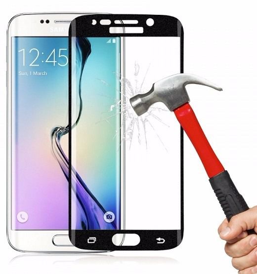 محافظ صفحه نمایش شیشه ای رنگی 3D و خمیده Samsung Galaxy S6 Edge