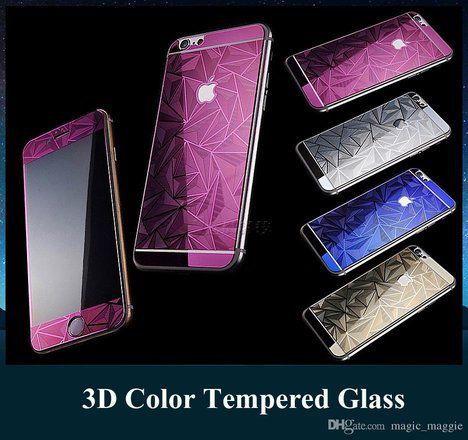 محافظ شیشه ای براق طرح لوزی پشت و رو مناسب برای Apple iPhone 6Plus-6s Plus