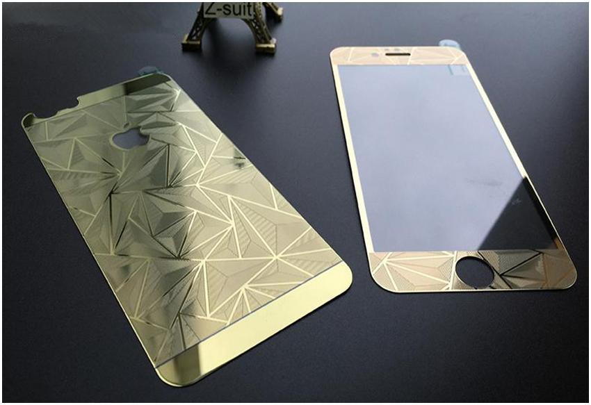 محافظ شیشه ای براق طرح لوزی پشت و رو مناسب برای Apple iPhone 6Plus-6s Plus