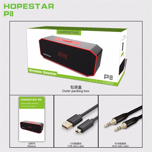 اسپیکر بلوتوث و پاوربانک هاپ استار رومیزی HopeStar P8 ضد آب