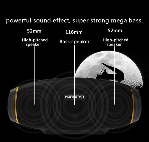 اسپیکر بلوتوث ضد رطوبت و پاوربانک هاپ استار HopeStar H20