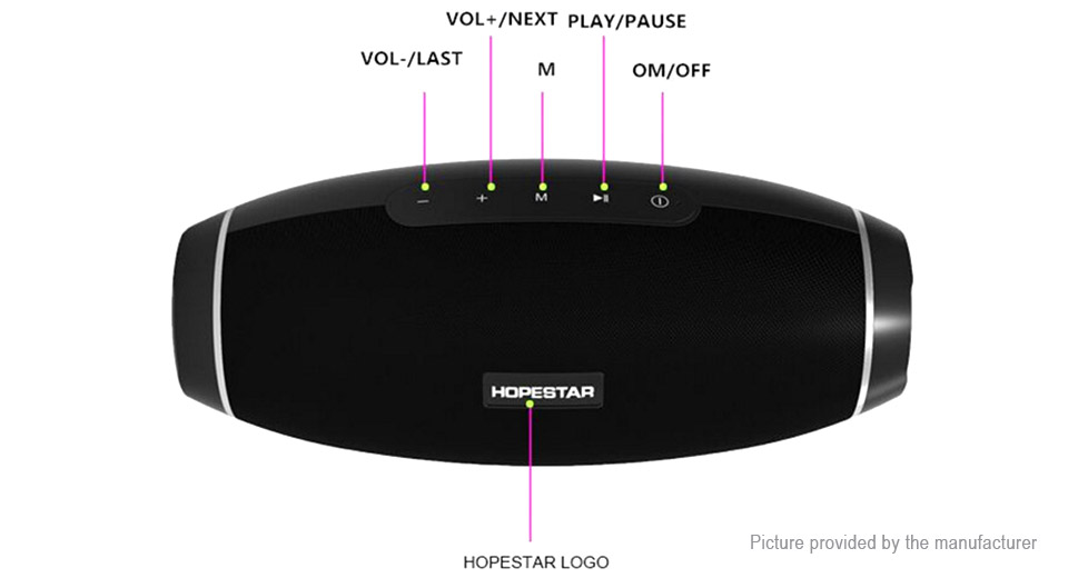 اسپیکر بلوتوث ضد رطوبت و پاوربانک هاپ استار HopeStar H20