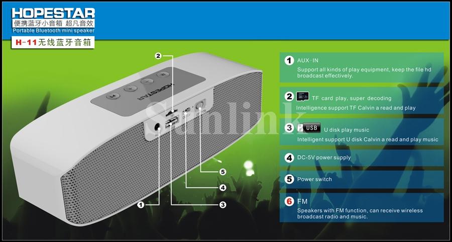 اسپیکر بلوتوث هاپ استار رومیزی HopeStar H-11