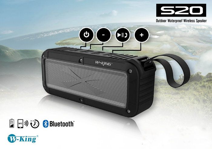 اسپیکر بلوتوث ضدآب دبلیو کینگ W-King S20