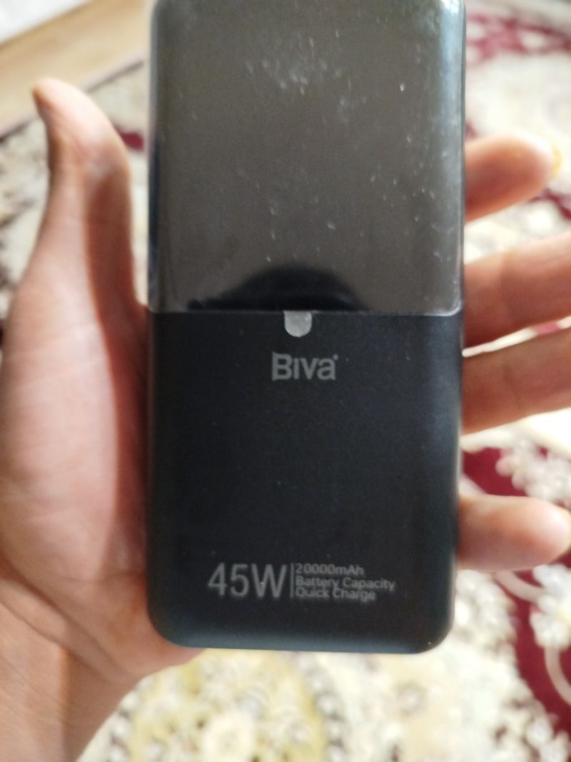 پاوربانک 20000 بیوا Biva BP-051 توان 45 وات همراه با کابل متصل