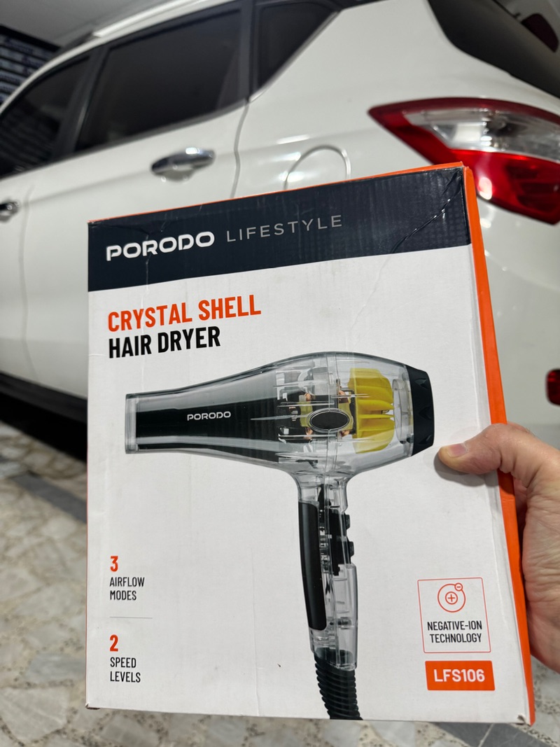سشوار پرودو Porodo Lifestyle Crystal Shell LFST106 توان 2000 وات