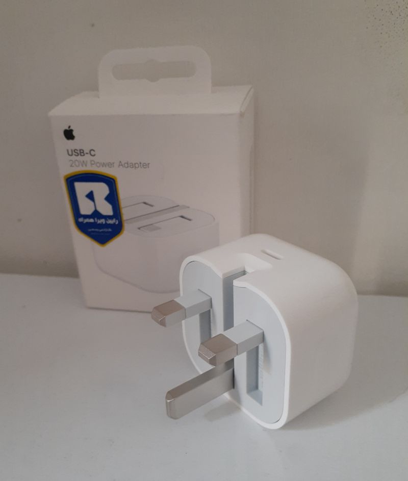 شارژر دیواری اصلی اپل Apple A2344 MUVT3B/A Charger توان 20 وات