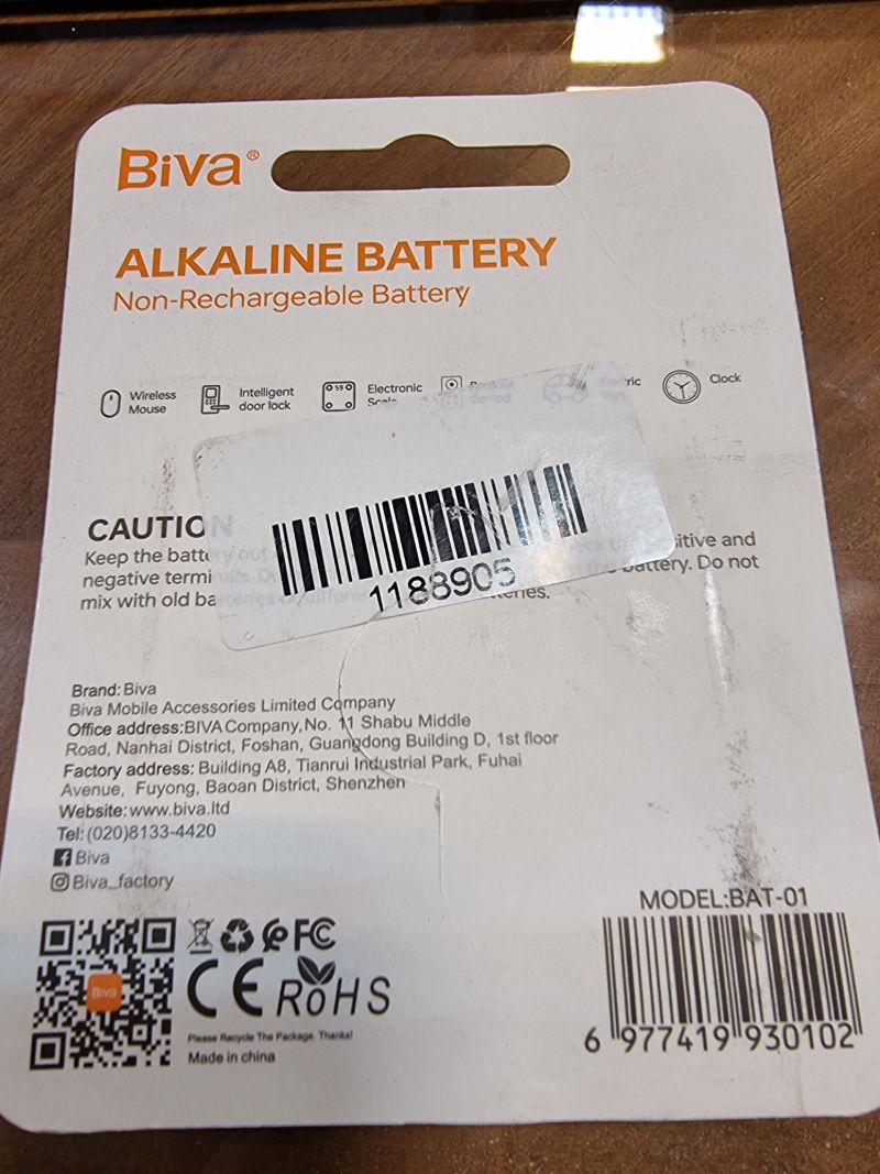 پک 4 تایی باتری قلمی بیوا Biva BAT-01 Alkaline Battery