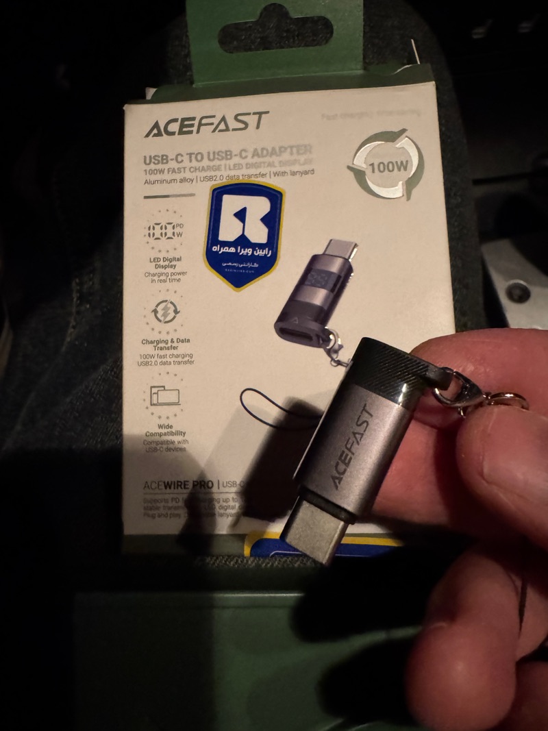 تبدیل Type-c ایس فست ACEFAST J9 Acewire Pro توان 100 وات