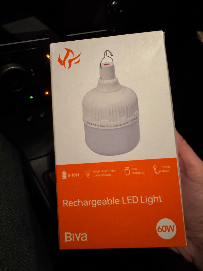 لامپ آویزدار شارژی بیوا Biva LED-02 60W Rechargable LED Light