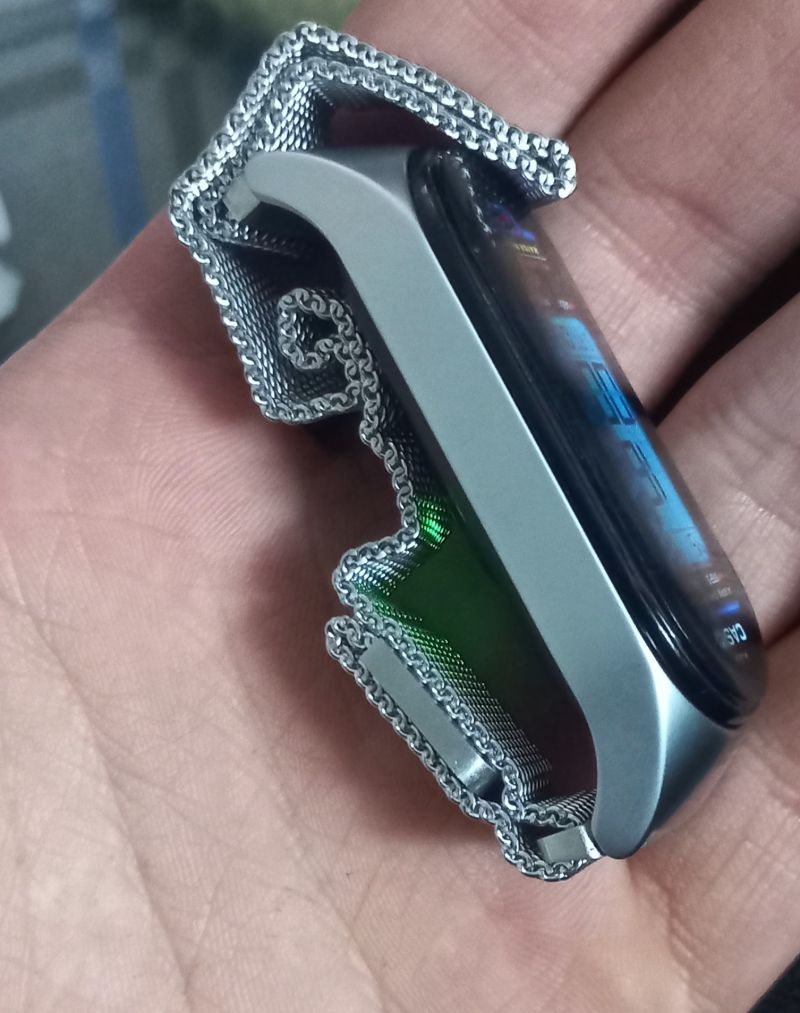 بند فلزی دستبند سلامتی شیائومی Mi Band 7 Stainless Steel Milanese Strap با قفل مگنتی