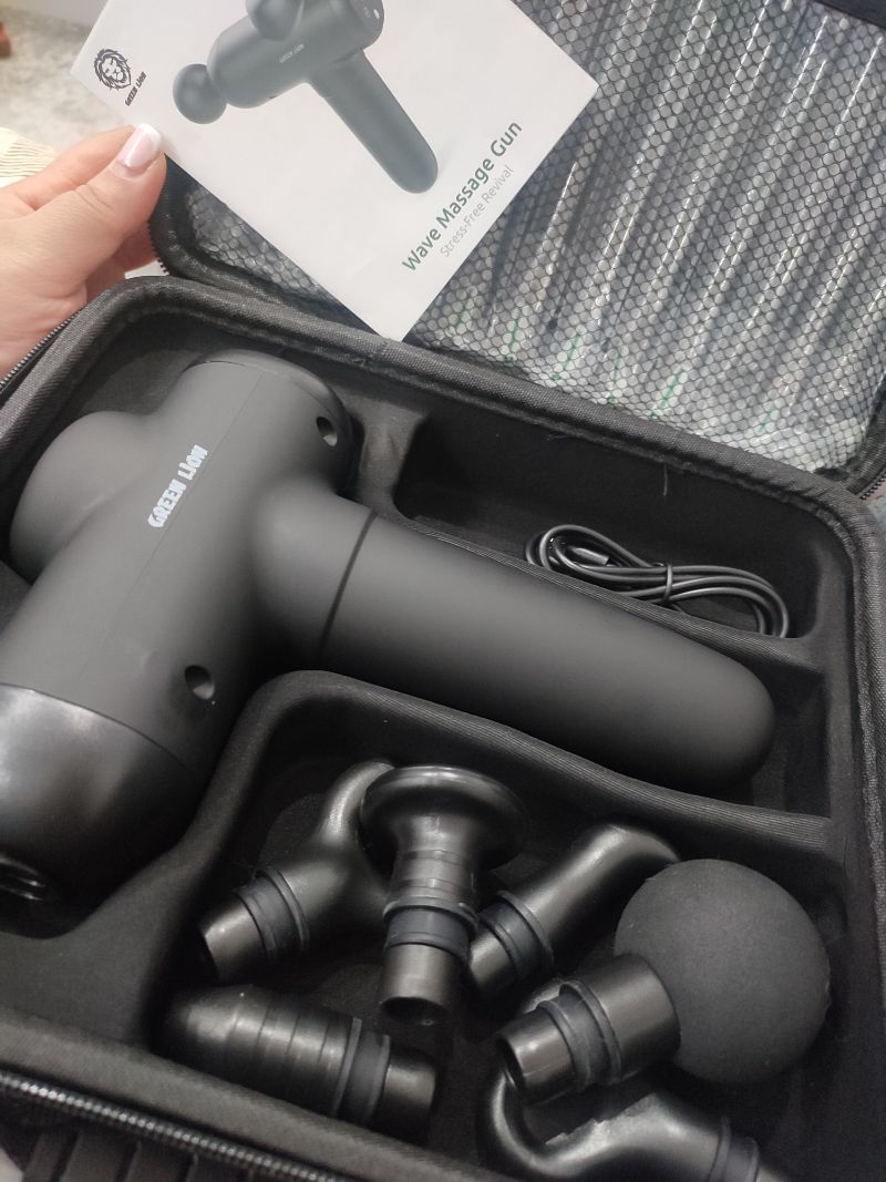 ماساژور تفنگی گرین لاین Green Lion Wave Massage Gun GNWVEMASGUNBK