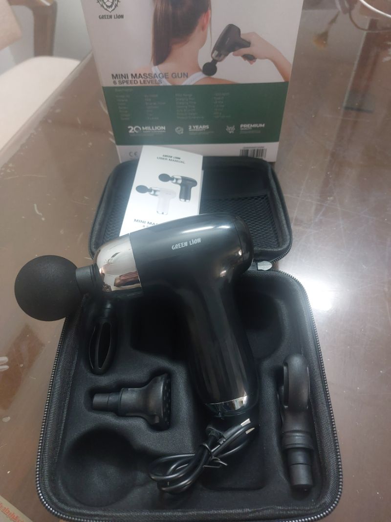 ماساژور تفنگی گرین لاین Green Lion Mini Massage Gun GNMINMSGNBK