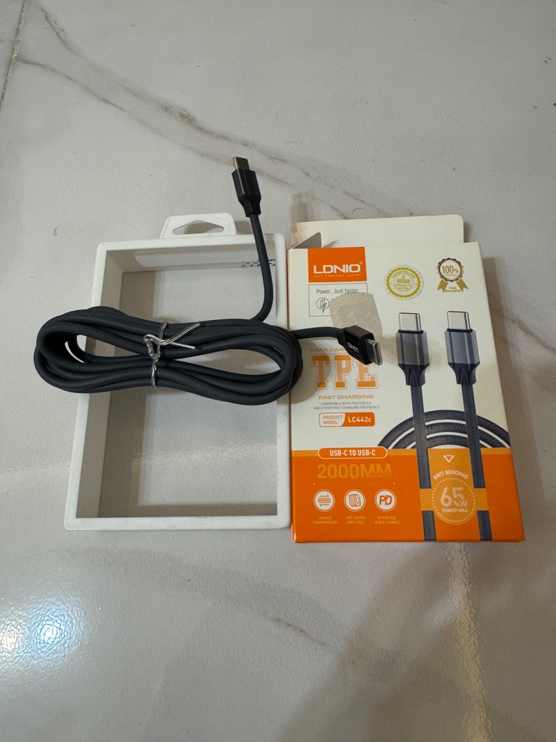 کابل Type-C به Type-C الدینیو Ldnio iP442C طول 2 متر توان 65 وات