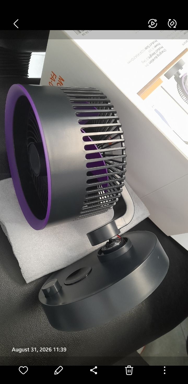 پنکه رومیزی شارژی بیوا Biva FA-04 Desktop Circulation Fan