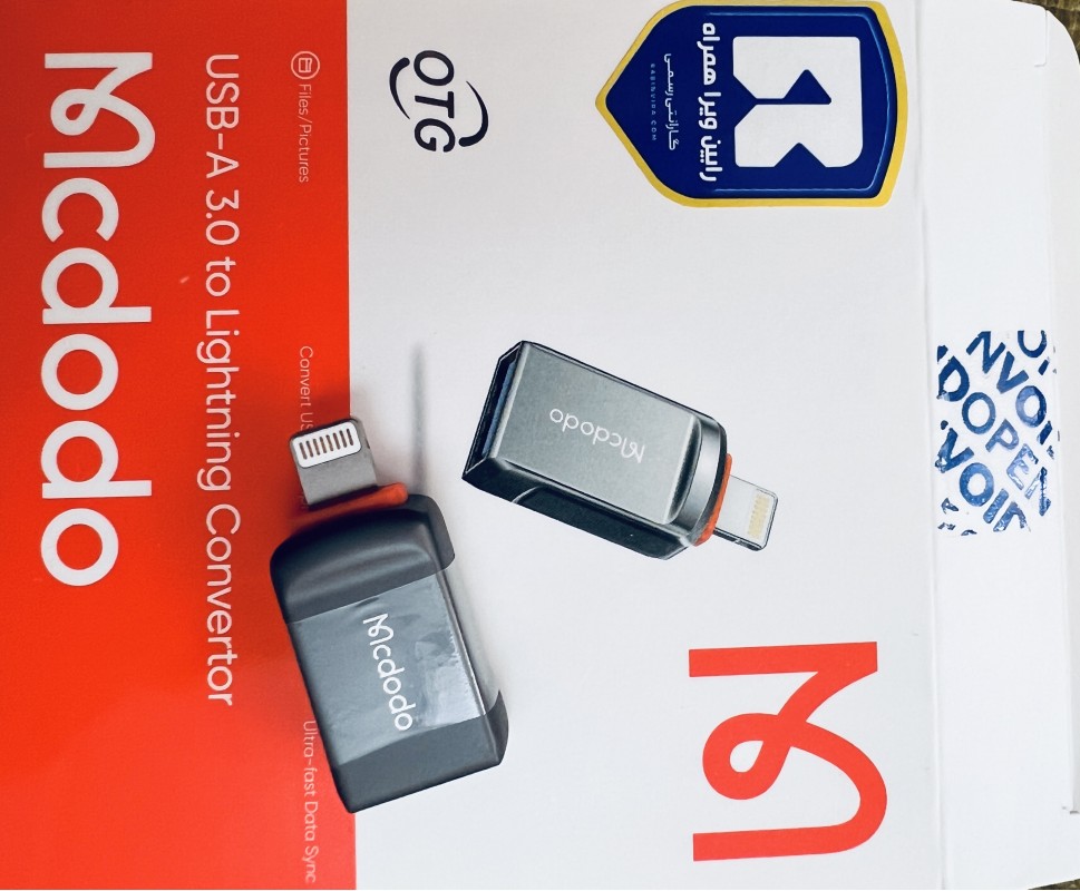 تبدیل OTG لایتنینگ به USB 3.0 مک دودو Mcdodo OT-8600 USB 3.0 to Lightning Convertor آیفونی